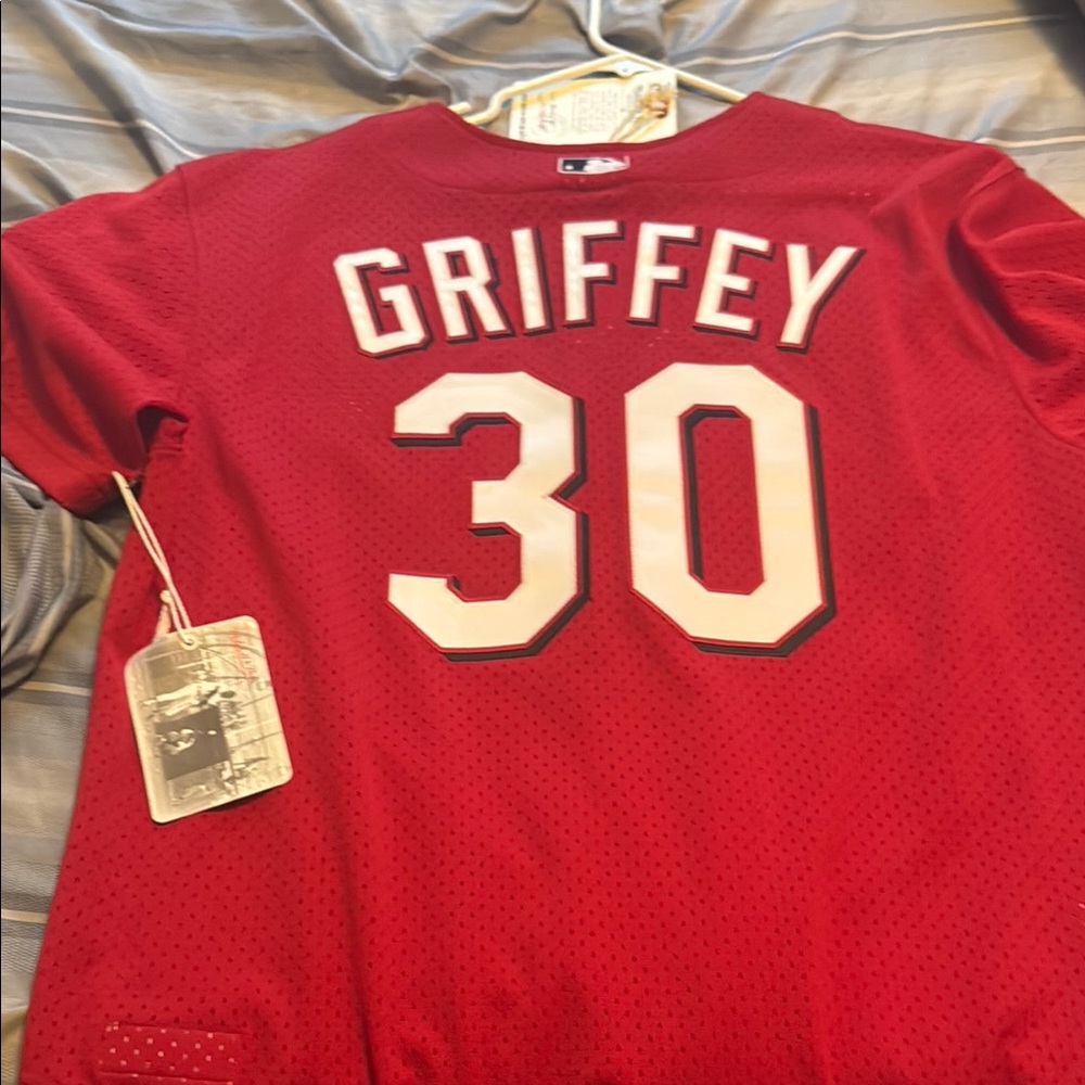 Mitchell & Ness Red Baseball Jersey